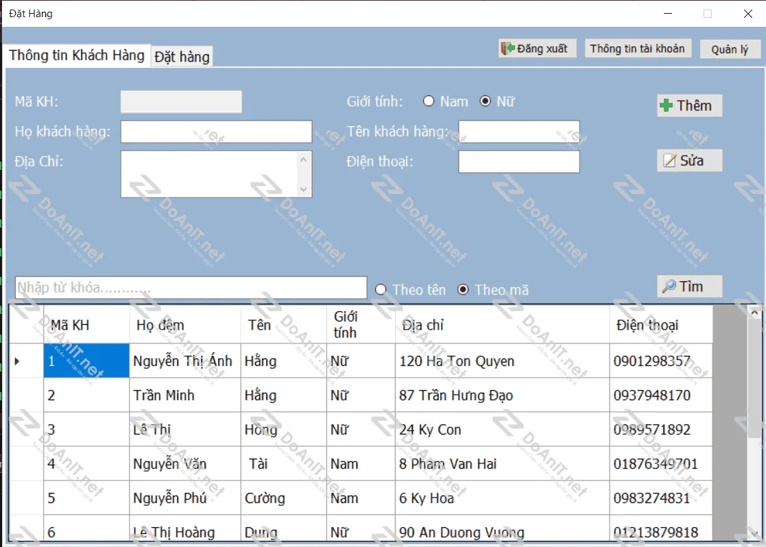 Đồ án C#: Quản Lý Bán Vật Liệu Xây Dựng