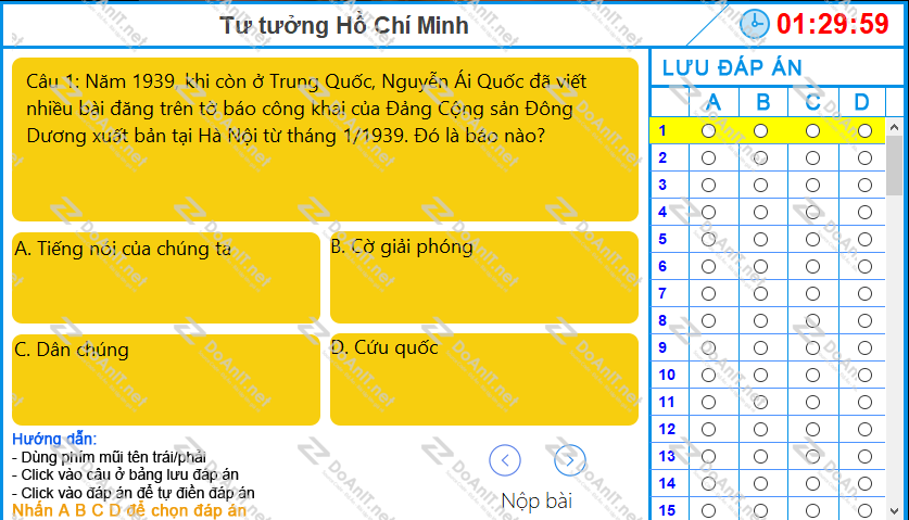 Đồ án Java Swing: Phần Mềm Luyện Thi Trắc Nghiệm