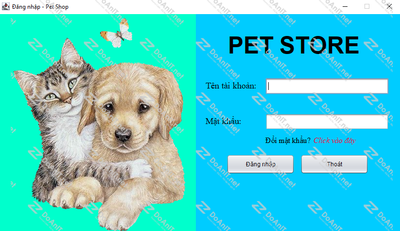 Đồ án Java Swing: Phần Mềm Quản Lý Cửa Hàng Thú Cưng