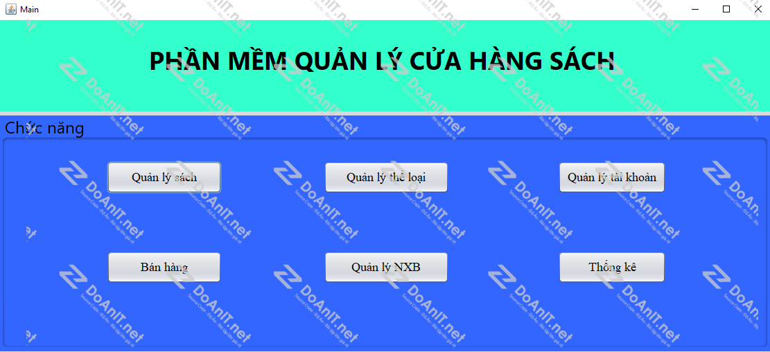 Đồ án Java Swing: Phần Mềm Quản Lý Cửa Hàng Sách