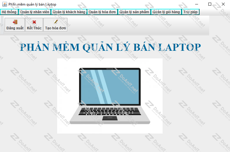 Đồ án Java Swing: Phần Mềm Quản Lý Cửa Hàng Laptop