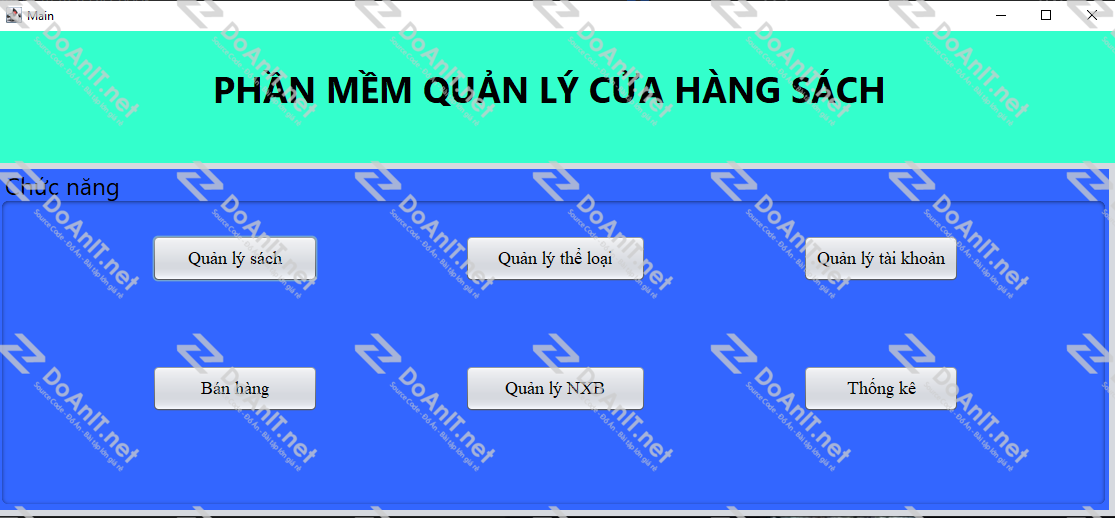 Đồ án Java Swing: Phần Mềm Quản Lý Cửa Hàng Sách