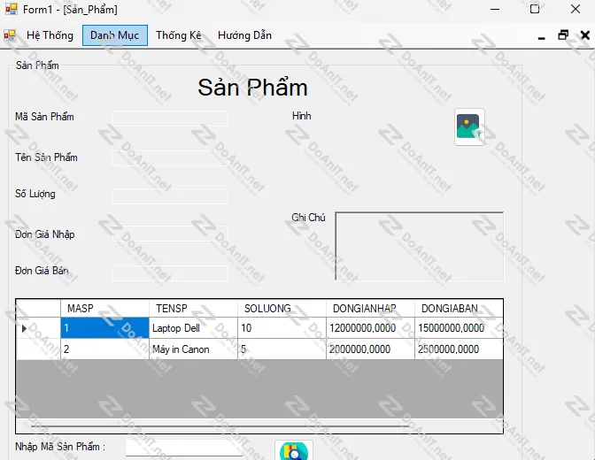 Đồ Án C# Winform: Phần Mềm Quản Lý Bán Hàng