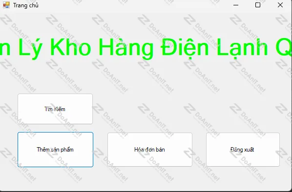 Đồ Án C# Winform: Phần Mềm Quản Lý Bán Hàng