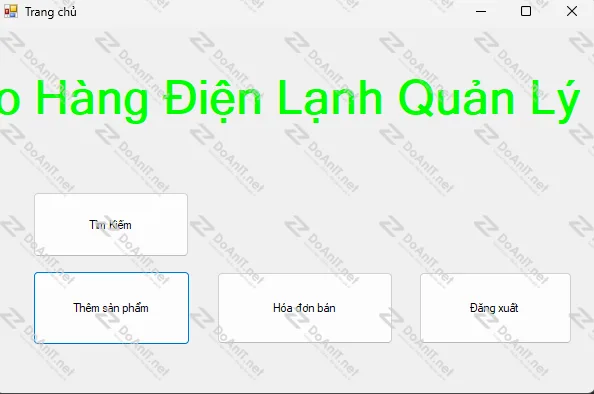 Đồ Án C# Winform: Phần Mềm Quản Lý Bán Hàng