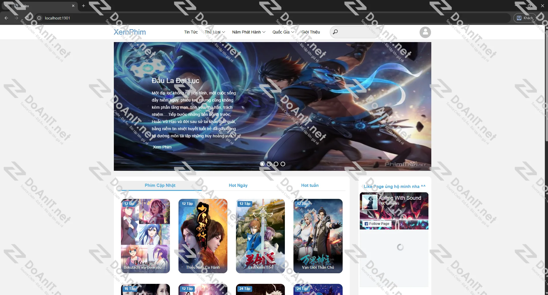 Đồ Án ASP NET: Website Xem Phim